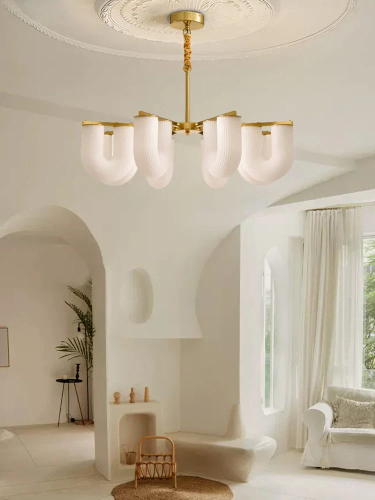 Axyaa U-Type Milk White PE Pendant Lamp