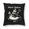 Axyaa Hail Satan Pattern Sofa Cushion Cover Pillowcase Home Decoration Party Car Bedding