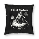 Axyaa Hail Satan Pattern Sofa Cushion Cover Pillowcase Home Decoration Party Car Bedding