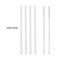 Axyaa Glass Straw Set: Reusable Straws for Smoothies & Cocktails