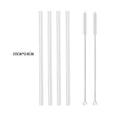 Axyaa Glass Straw Set: Reusable Straws for Smoothies & Cocktails