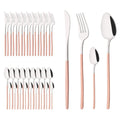 Axyaa Gold Stainless Steel Cutlery Set - 40Pcs Western Dinnerware Tableware Set