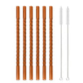 Axyaa Glass Straw: Colorful Eco-Friendly Reusable Cocktail, Smoothie Bar Accessories