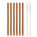 Axyaa Glass Straw: Colorful Eco-Friendly Reusable Cocktail, Smoothie Bar Accessories