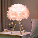 Axyaa Feather Table Lamp: Modern & Romantic Bedroom Decor