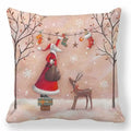 Axyaa Merry Christmas Pillowcase Cushion Cover for Festive Home Decor