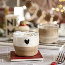 Axyaa Heart Glass Cup - 300ml Transparent Love Mug for Coffee, Milk, Tea, and Drinks