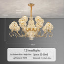 Modern Crystal Chandelier by Axyaa - Elegant Lighting for Living, Master & Dining Rooms