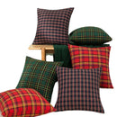 Axyaa Red Plaid Christmas Pillow Covers for Festive Home Decor