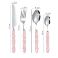 Axyaa Ceramic Pearl Cutlery Set - Knife, Fork, Spoon, Steak Spoon, Creative Design