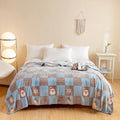 Soft Velvet Christmas Blanket with Santa Claus & Elk Print by Axyaa