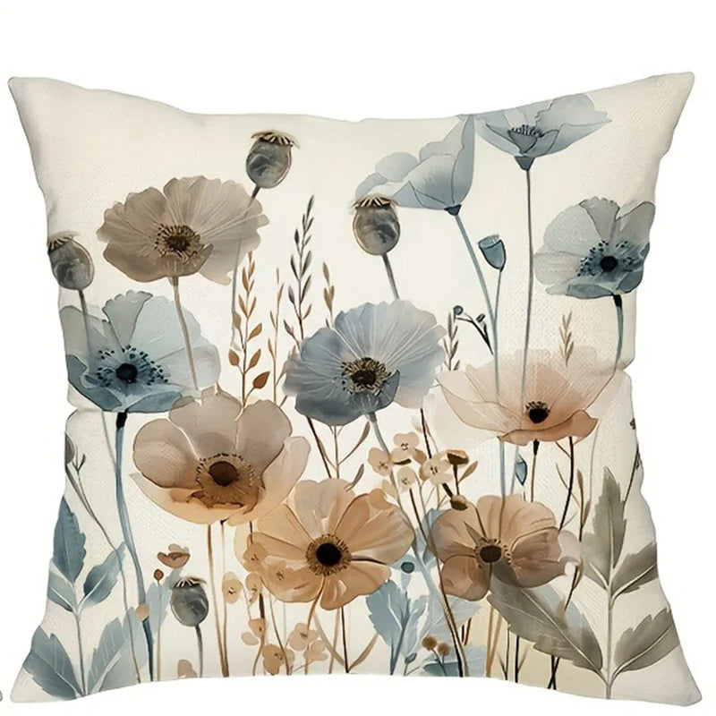 Axyaa Watercolor Floral Pattern Pillowcase 45x45cm
