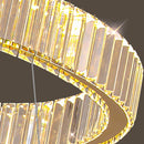 Axyaa Crystal Chandelier Stair Pendant Lamp Living Room Interior Lighting