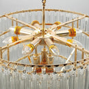 Axyaa Modern Crystal Glass Chandelier for Living and Dining Room