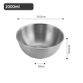 Axyaa Stainless Steel Salad Bowl with Scale - Korean Style Ramen Noodles Soup Container
