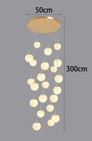 Axyaa Crystal Chandelier Stair Pendant Lamp Living Room Lighting