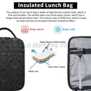 Axyaa Gothic Skull Damask Insulated Lunch Bag: Portable Thermal Cooler Tote