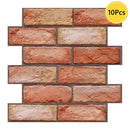 Axyaa 3D Faux Brick Wall Panel Self-adhesive Tile Sticker for Kitchen Bathroom
