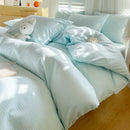 Axyaa Modern Minimalist Duvet Cover Bedding Sets, All Season Comfort, Solid Color