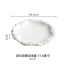 Axyaa Rockpattern Swing Plate Vegetable Plate Ceramic Tableware