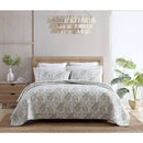 Axyaa Maui Palm Green Twin Quilt Set with Matching Sham