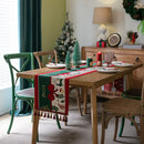 Axyaa Snowflake Jacquard Table Runner: Festive Décor for Winter Home