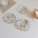 Axya Glass Tea Coaster Set, Elegant Cup Holder & Jewelry Tray