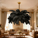 Axyaa Feather Ceiling Lamp LED Chandelier for Modern Nordic Home Decor