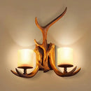 Axyaa Deer Horn LED Wall Lamp - Retro Style for Home, Restaurant, Bedroom, and Study