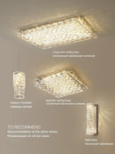 Axyaa Nordic Crystal LED Ceiling Chandelier in Gold/Chrome for Luxury Living Spaces