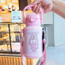 Axyaa Kids Thermos Insulated Cup with Sleeve - Portable Stainless Thermal Bottle