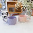 Axya Ceramic Wave Dot Mug, Stylish Tea Cup, Korean Design