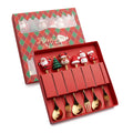 Axyaa Christmas Cutlery Set with Festive Decor Spoons & Forks