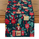Axyaa Christmas Holly Table Runner for Kitchen Home Dining Room Decoration