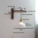 Axyaa Wooden LED Wall Lamp Clear Glass Gold Socket Modern Stair Light