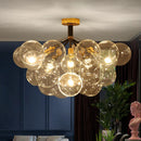 Axyaa Glass Ball Ceiling Chandelier for Modern Room Decor