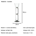 Axyaa Clear Glass Minimalist Floor Lamp for Modern Living Room Bedroom Decorating