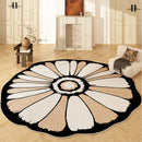 Axyaa Irregular Shape Flower Pattern Rug for Bedroom & Living Room