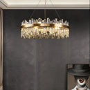 Axyaa Modern Crystal Chandelier for Living Room Bedroom Kitchen Island