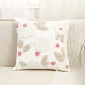 Axyaa Embroidered Bow Flower Sofa Throw Pillowcase Tufted Love Cushion Covers