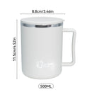 Axyaa Double-layer Insulated Coffee Mug Handle Student 304 Stainless Steel Cup