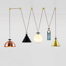 Axyaa Glass Chandelier: Nordic Minimalist Adjustable LED Decorative Lamp