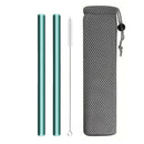 Axyaa Glass Straws Straight Reusable Drinking Straw for Bubble Tea & Smoothies