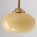 Axyaa Modern Nordic Glass Shade Wood Wall Light Switch Luxury Round Glass