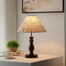 Axyaa Floral Fabric Garden Style Wood Table Lamp - Ceramic Retro Decorative Light