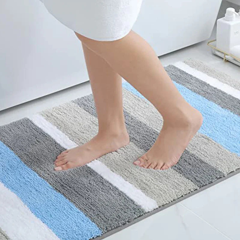 Axyaa Soft High-Pile Microfibre Bathroom Rug - Absorbent & Non-slip Mats