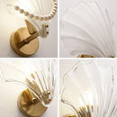 Axyaa Crystal Glass Shell Wall Lamp for Modern Minimalist Indoor Lighting
