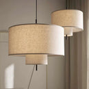 Axyaa Nordic Minimalist Fabric Chandelier Pendant Lamp for Living Room Dining Bar