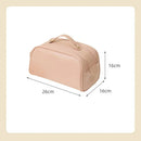 Axyaa High-Capacity Organ Pillow PU Leather Makeup Bag