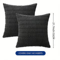Axyaa Striped Corduroy Throw Pillow Covers - Boho European Style for Home Decor